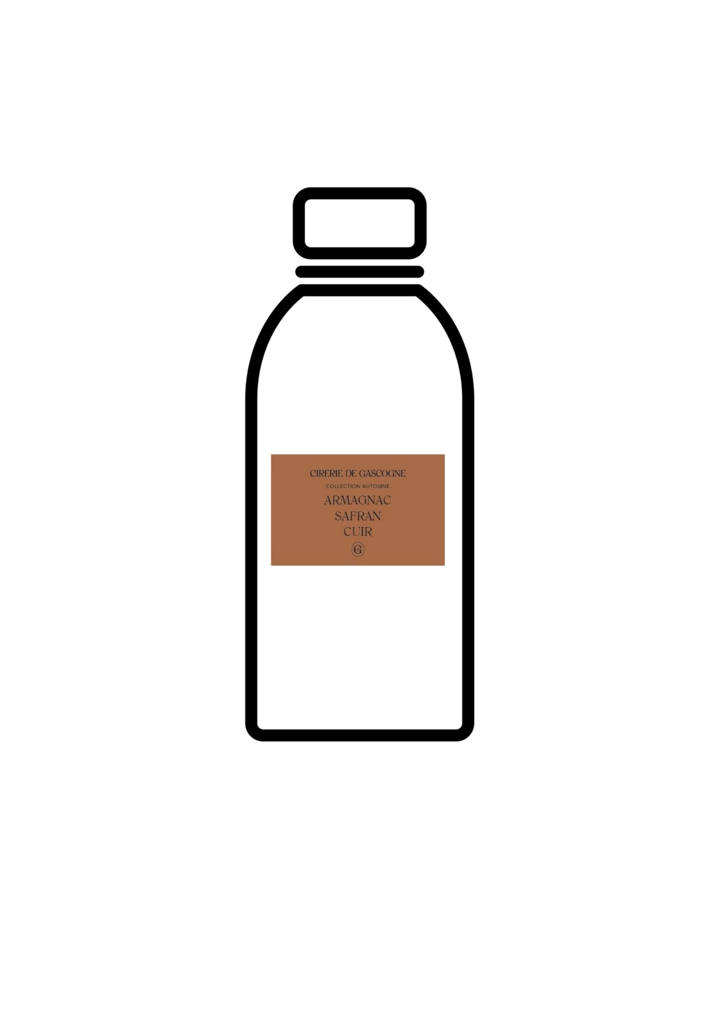 cirerie-de-gascogne-recharge-diffuseur-armagnac-safran-cuir-200-ml image 1