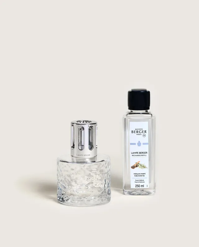 maison-berger-paris-coffret-lampe-berger-mirage-transparente-th-blanc image 1