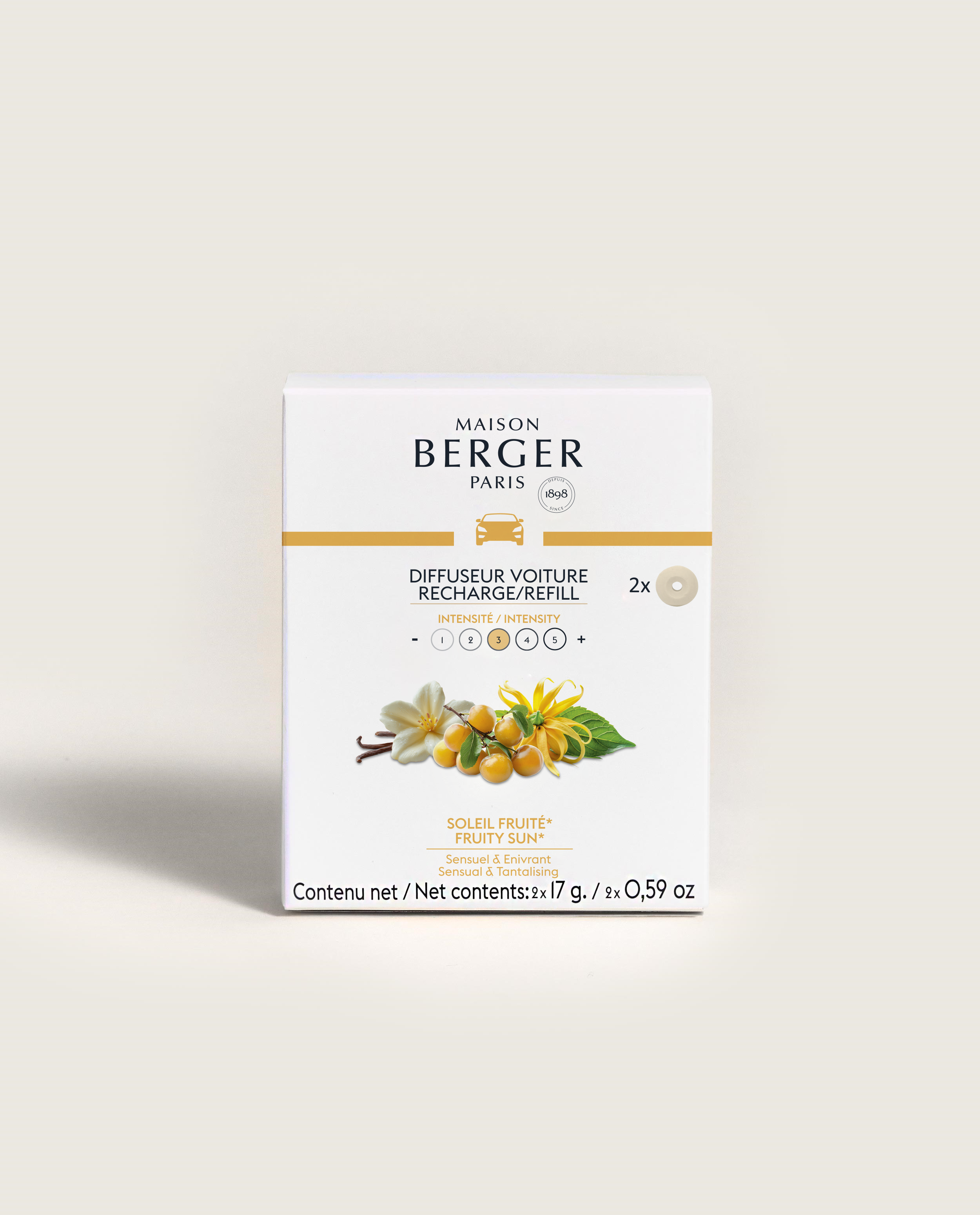 maison-berger-paris-recharges-diffuseur-voiture-soleil-fruit-lot-de-2 image 3