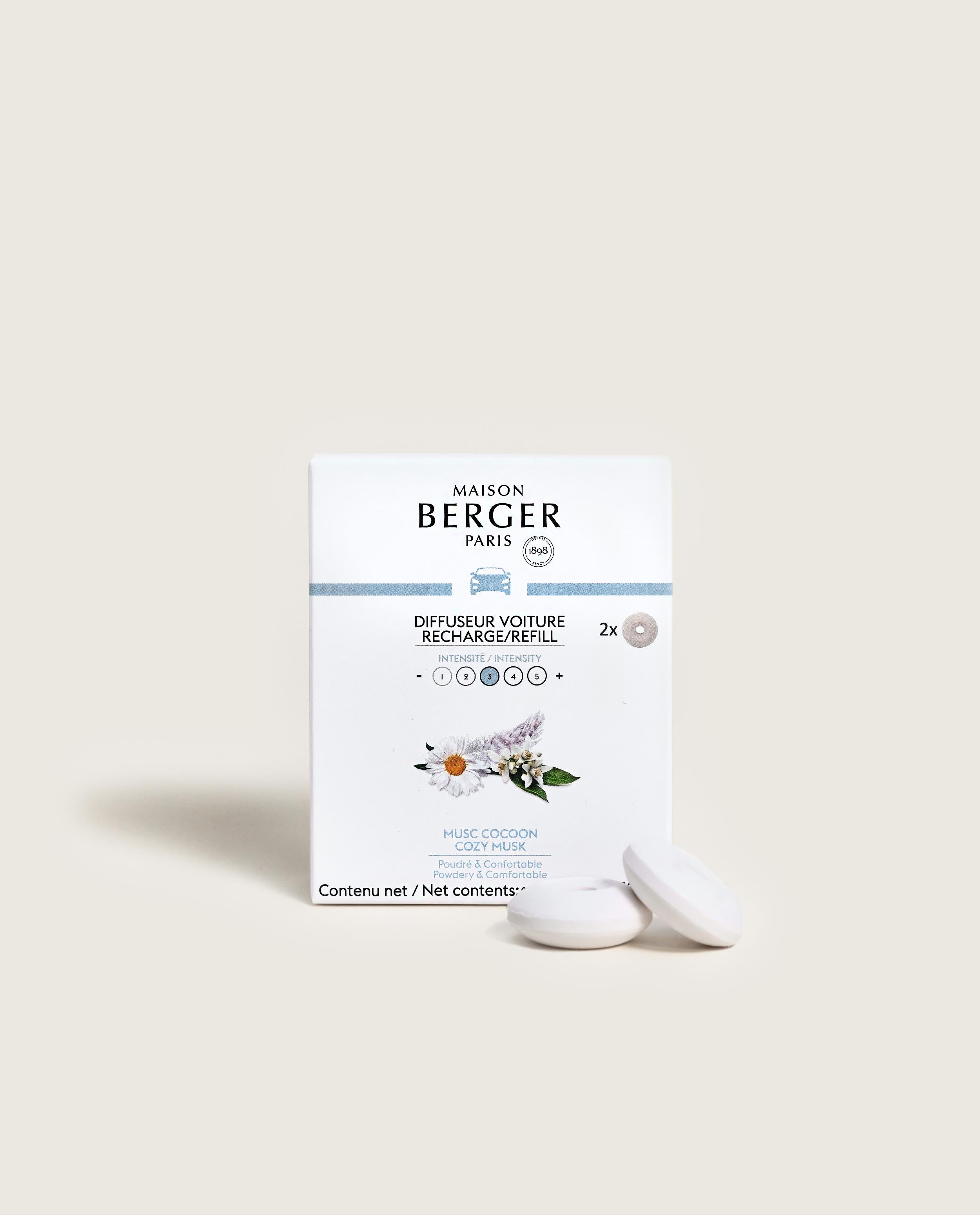 maison-berger-paris-recharges-diffuseur-voiture-musc-cocoon-x2 image 1