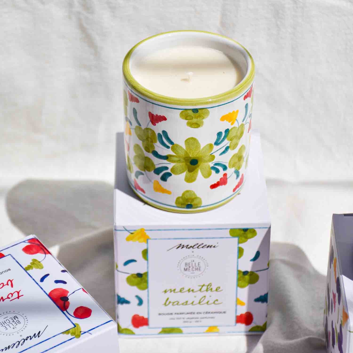 la-belle-m-che-x-molleni-bougie-menthe-basilic-bougie-parfumee-ceramique-peinte- image 2