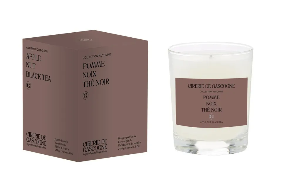cirerie-de-gascogne-bougie-pomme-th-noir-noix-180-gr image 1