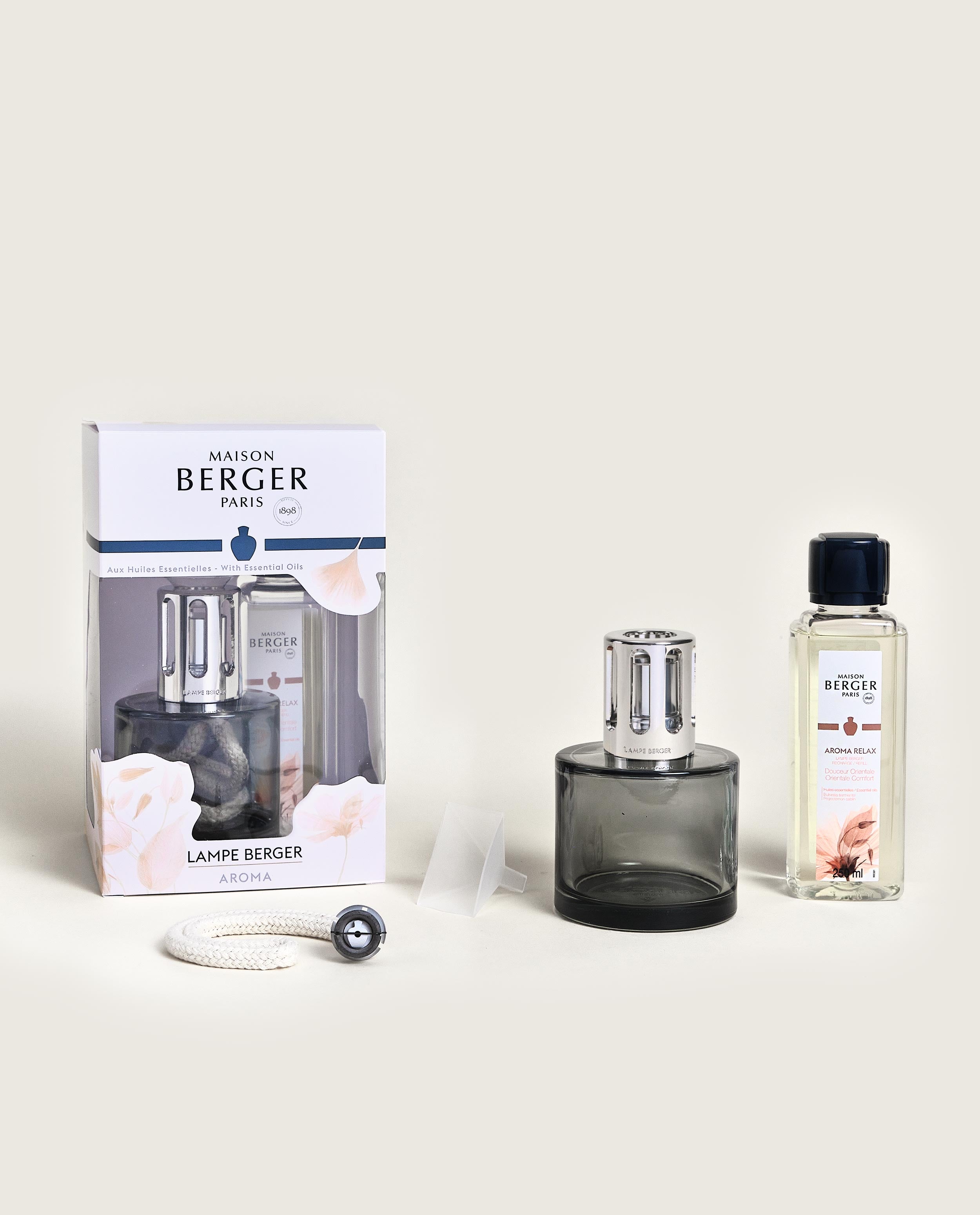 maison-berger-paris-coffret-lampe-berger-aroma-relax-grise-250-ml image 5