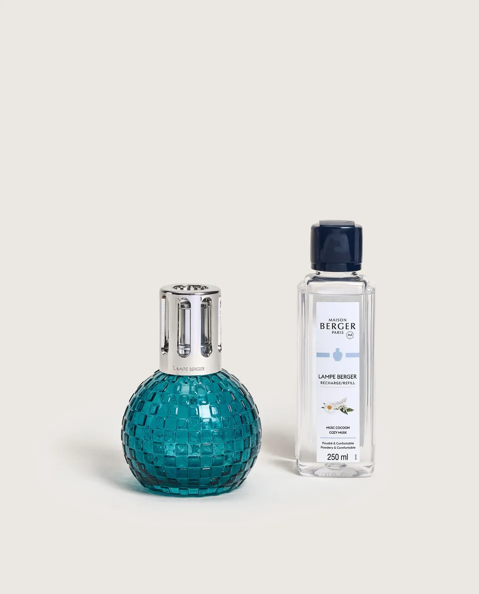 maison-berger-paris-coffret-lampe-berger-disco-verte-musc-cocoon image 1