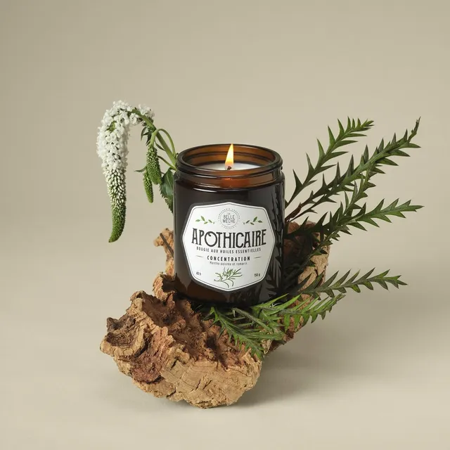 la-belle-m-che-apothicaire-bougie-concentration-menthe-romarin image 1