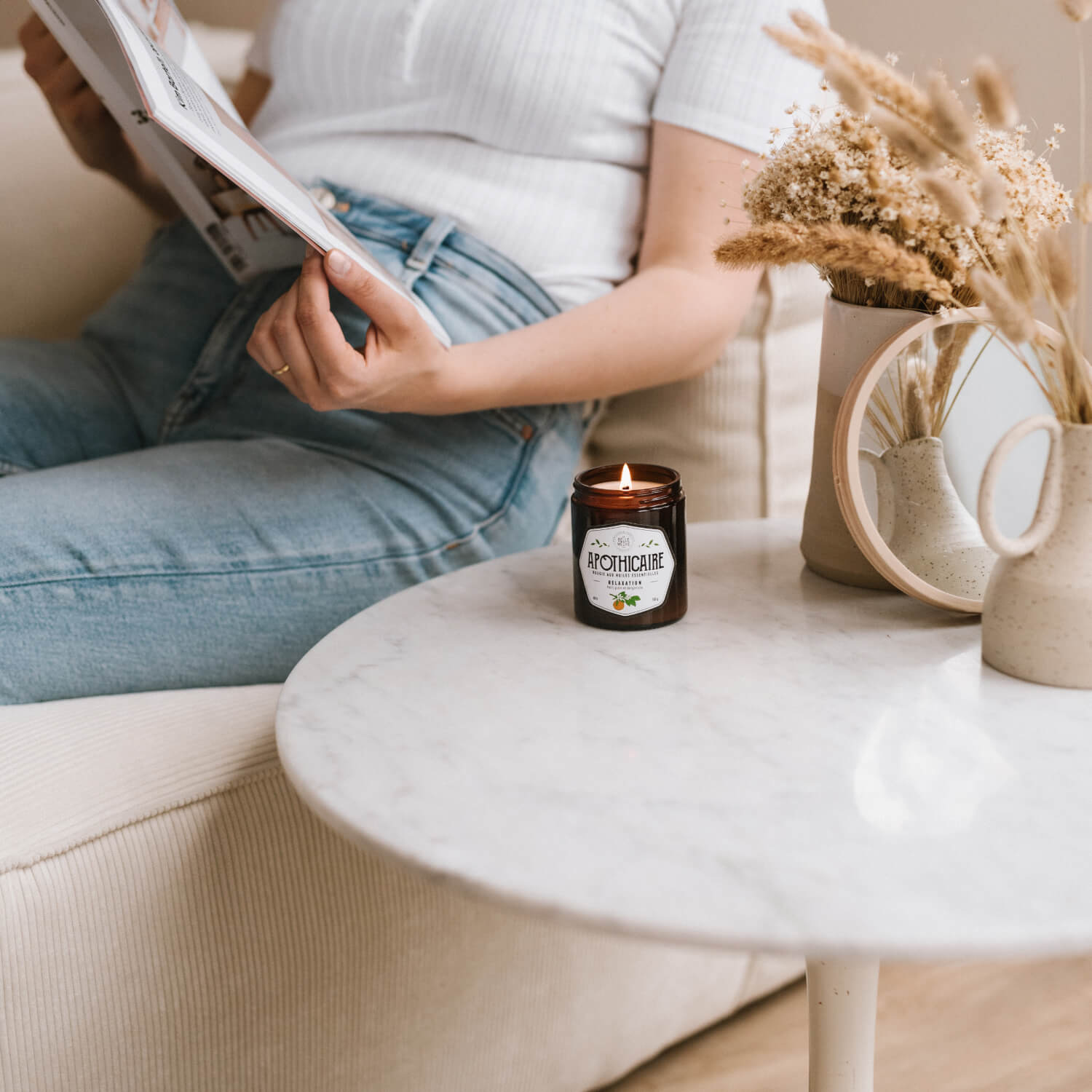 la-belle-m-che-bougie-huile-essentielle-relaxation-petit-grain-bergamote image 2