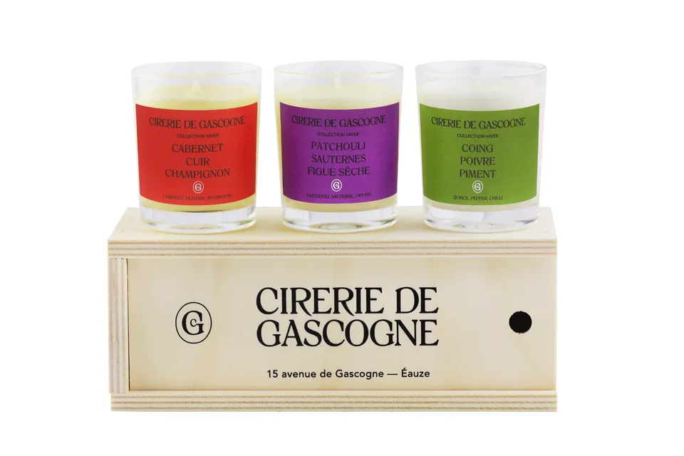cirerie-de-gascogne-ressources-coffret-bois-3-bougies-parfum-es-80g-collection-h image 1