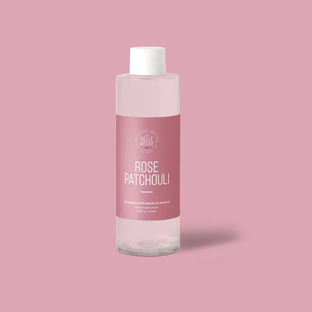 la-belle-m-che-rose-patchouli-recharge-diffuseur-200ml-10-tiges image 1