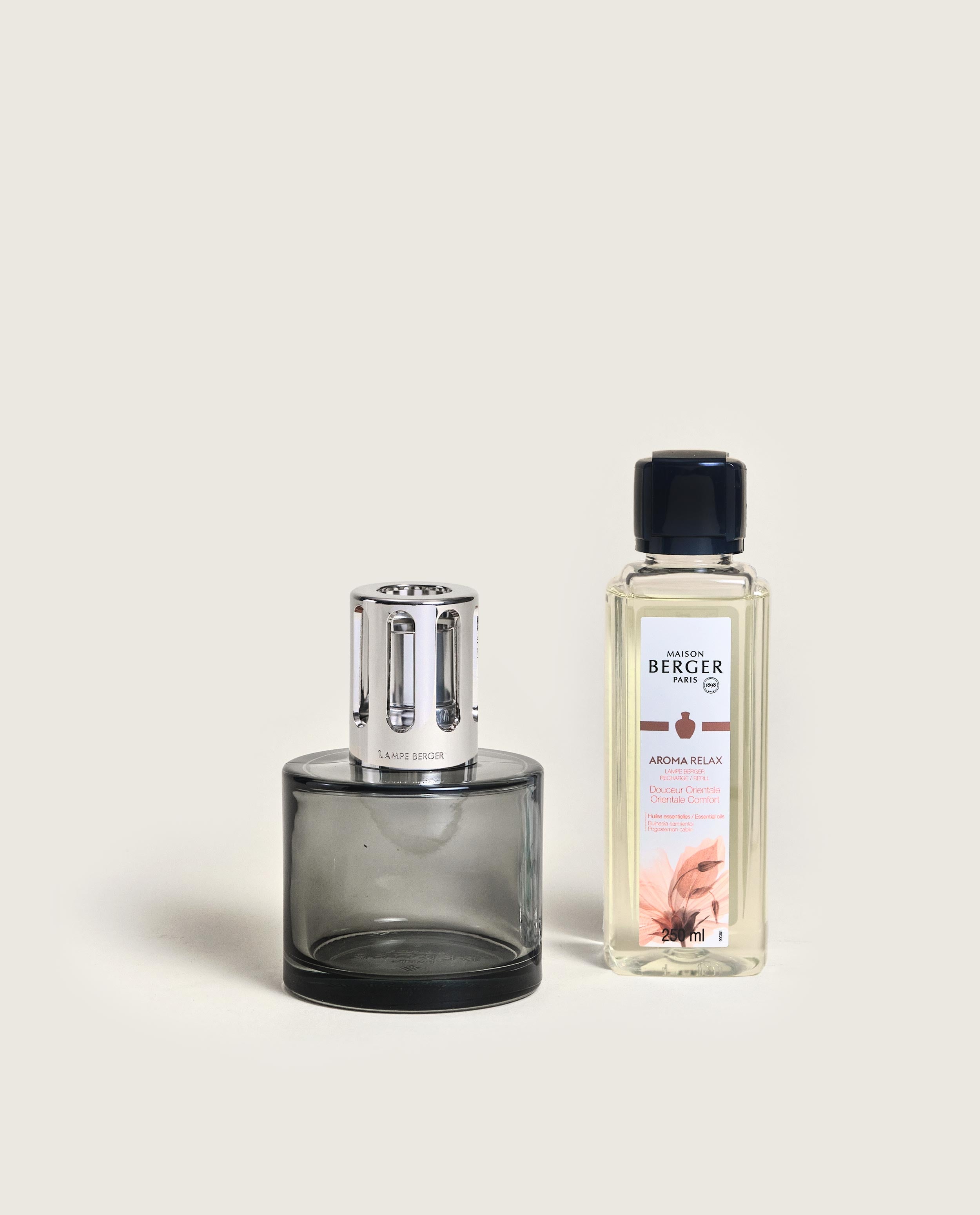 maison-berger-paris-coffret-lampe-berger-aroma-relax-grise-250-ml image 1