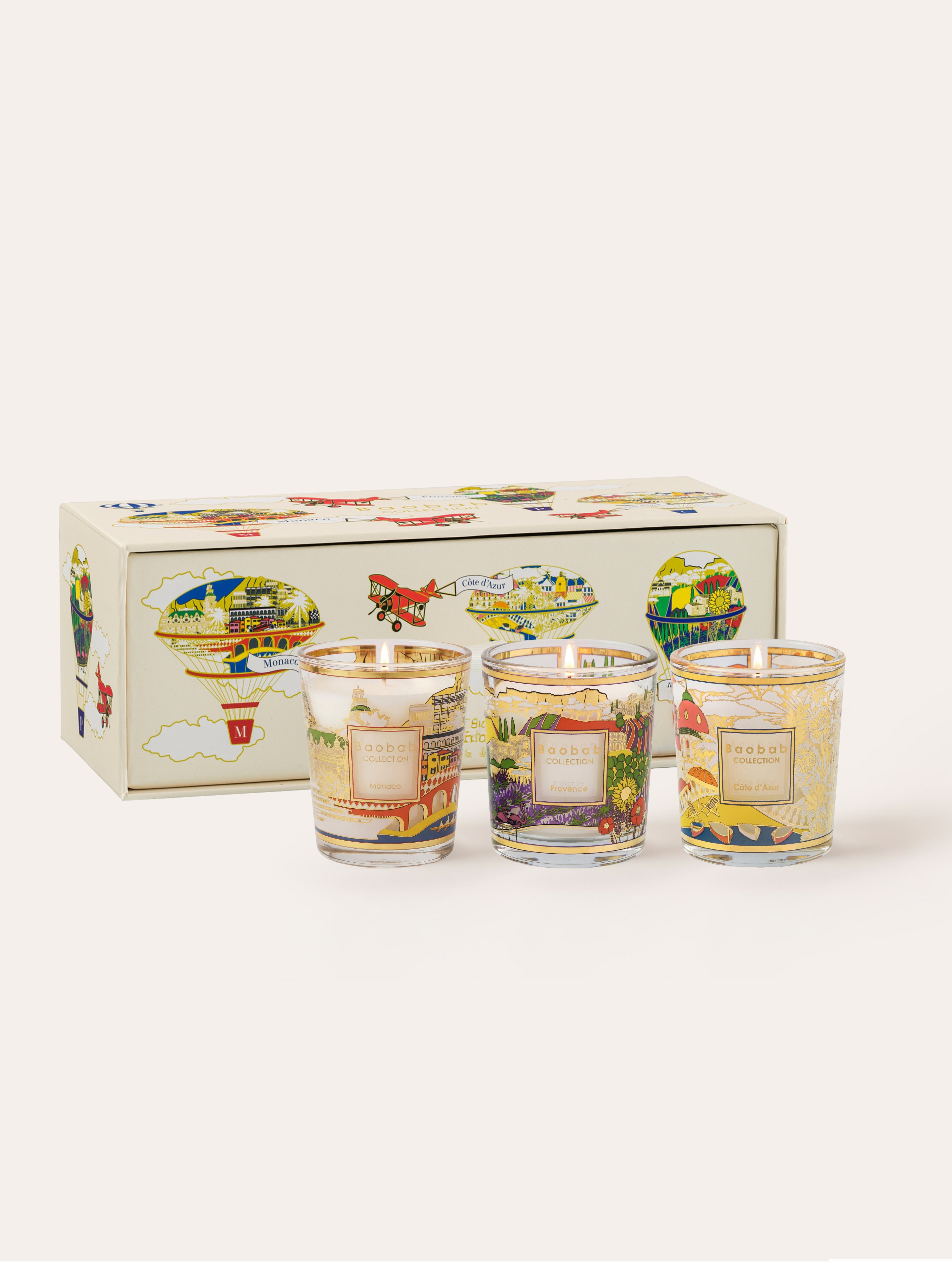 baobab-collection-trio-travel-bougies-provence-monaco-c-te-d-azur-coffret-cadeau image 1