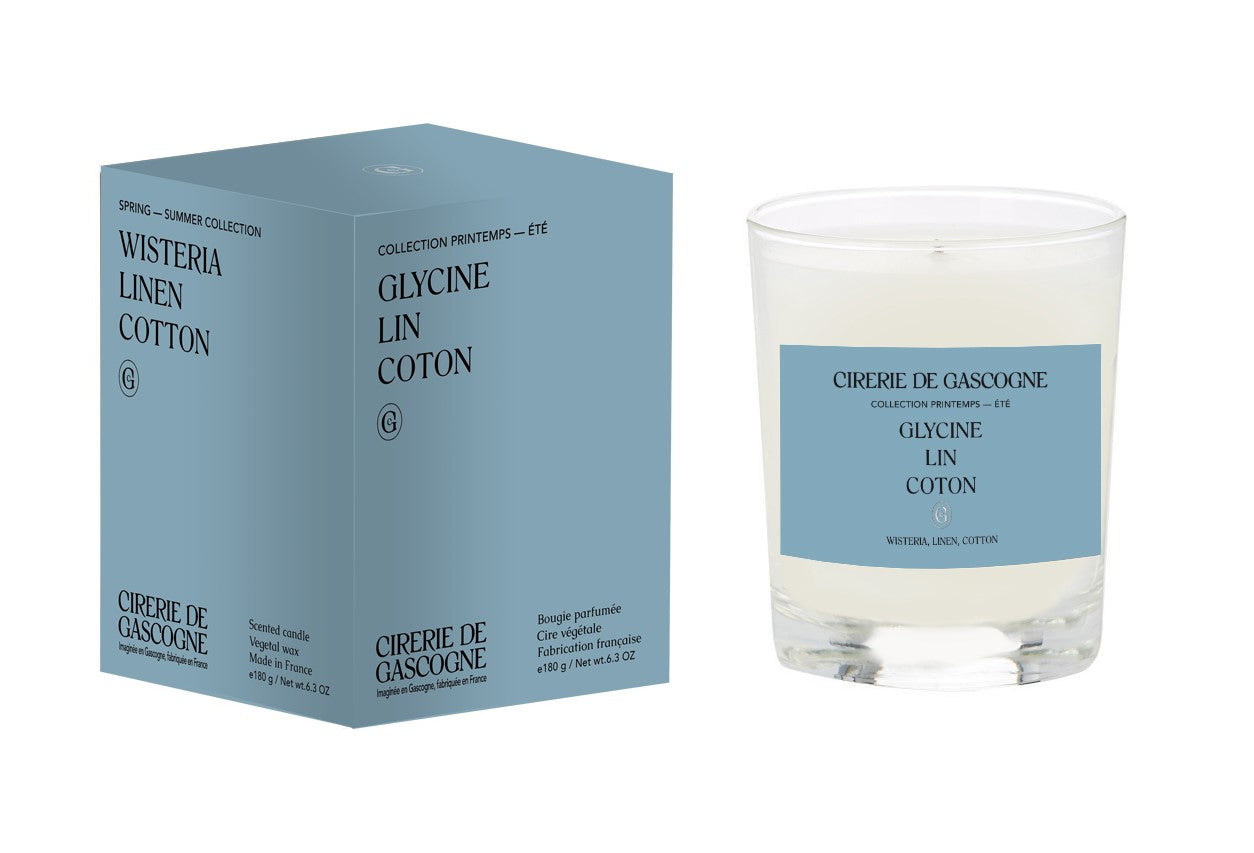 cirerie-de-gascogne-bougie-parfum-e-glycine-lin-coton-180g image 1