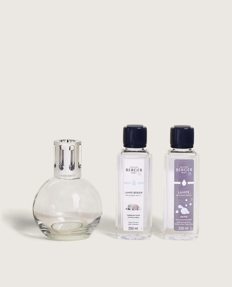 maison-berger-paris-coffret-lampe-berger-essentielle-ronde-air-pur-caresse-de-co image 1