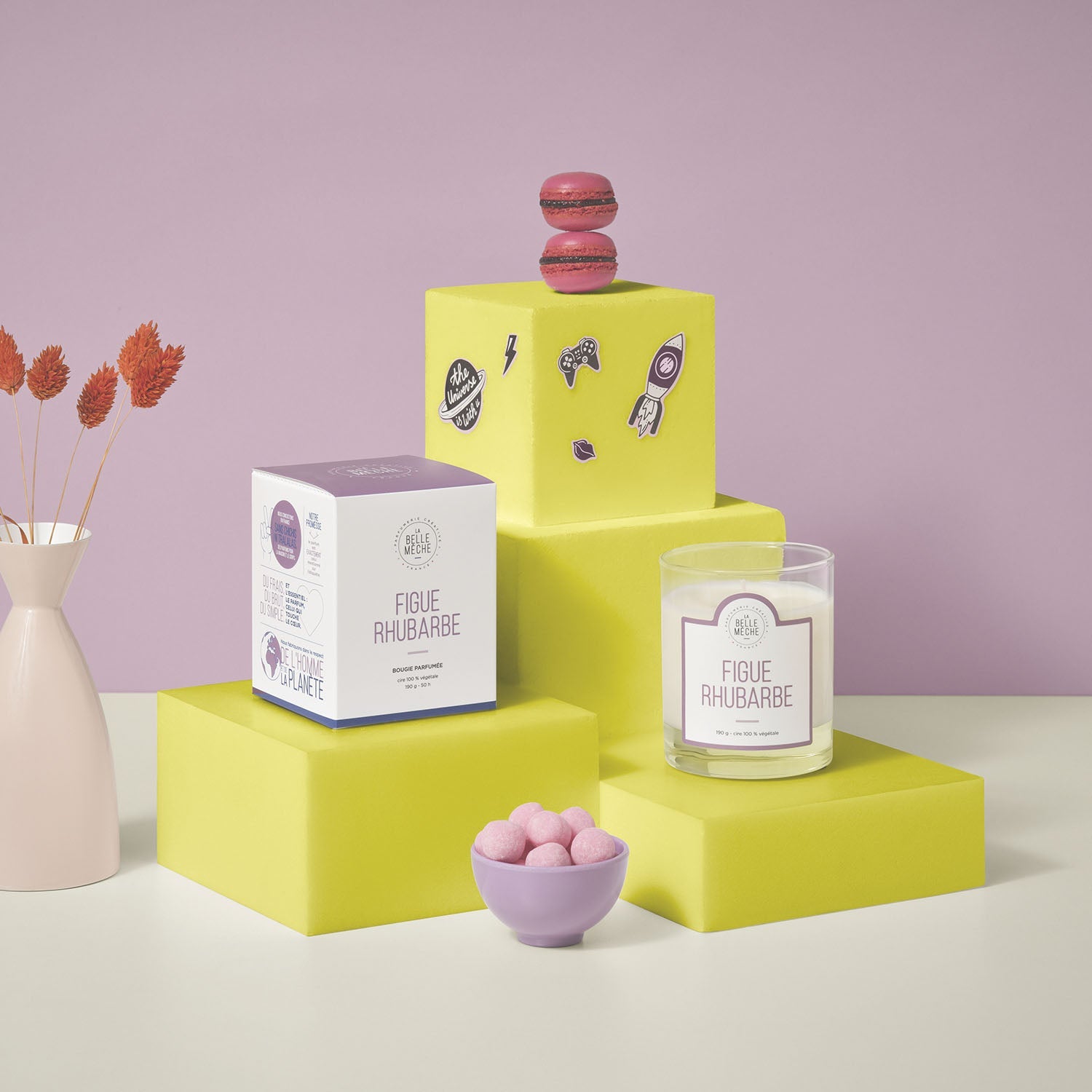 la-belle-m-che-bougie-parfum-e-figue-rhubarbe-190g-50h image 3