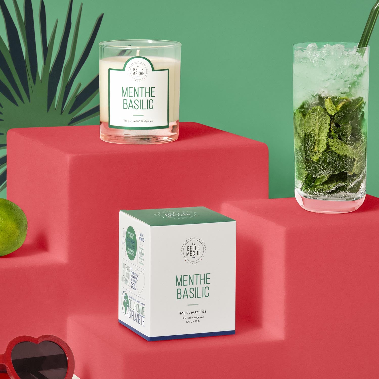 la-belle-m-che-bougie-parfum-e-menthe-basilic-190g-50h image 2