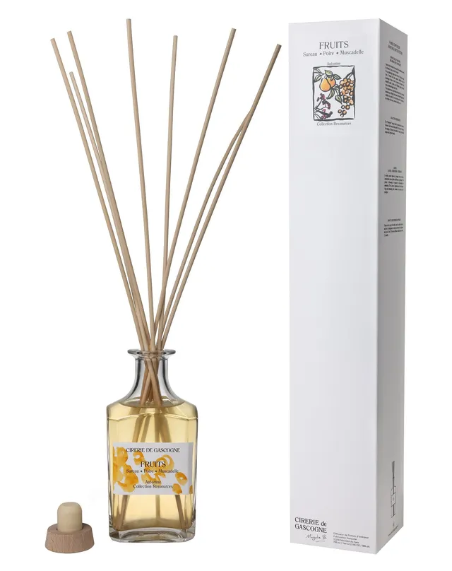 cirerie-de-gascogne-ressources-diffuseur-carafe-700-ml-automne-fruits-poire-sure image 1