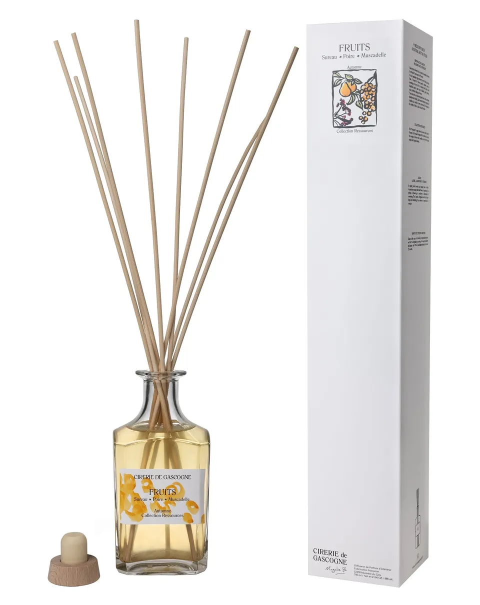 cirerie-de-gascogne-ressources-diffuseur-carafe-700-ml-automne-fruits-poire-sure image 1