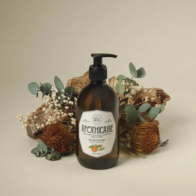 la-belle-m-che-apothicaire-r-confortant-savon-liquide-orange-et-clou-de-girofle image 1