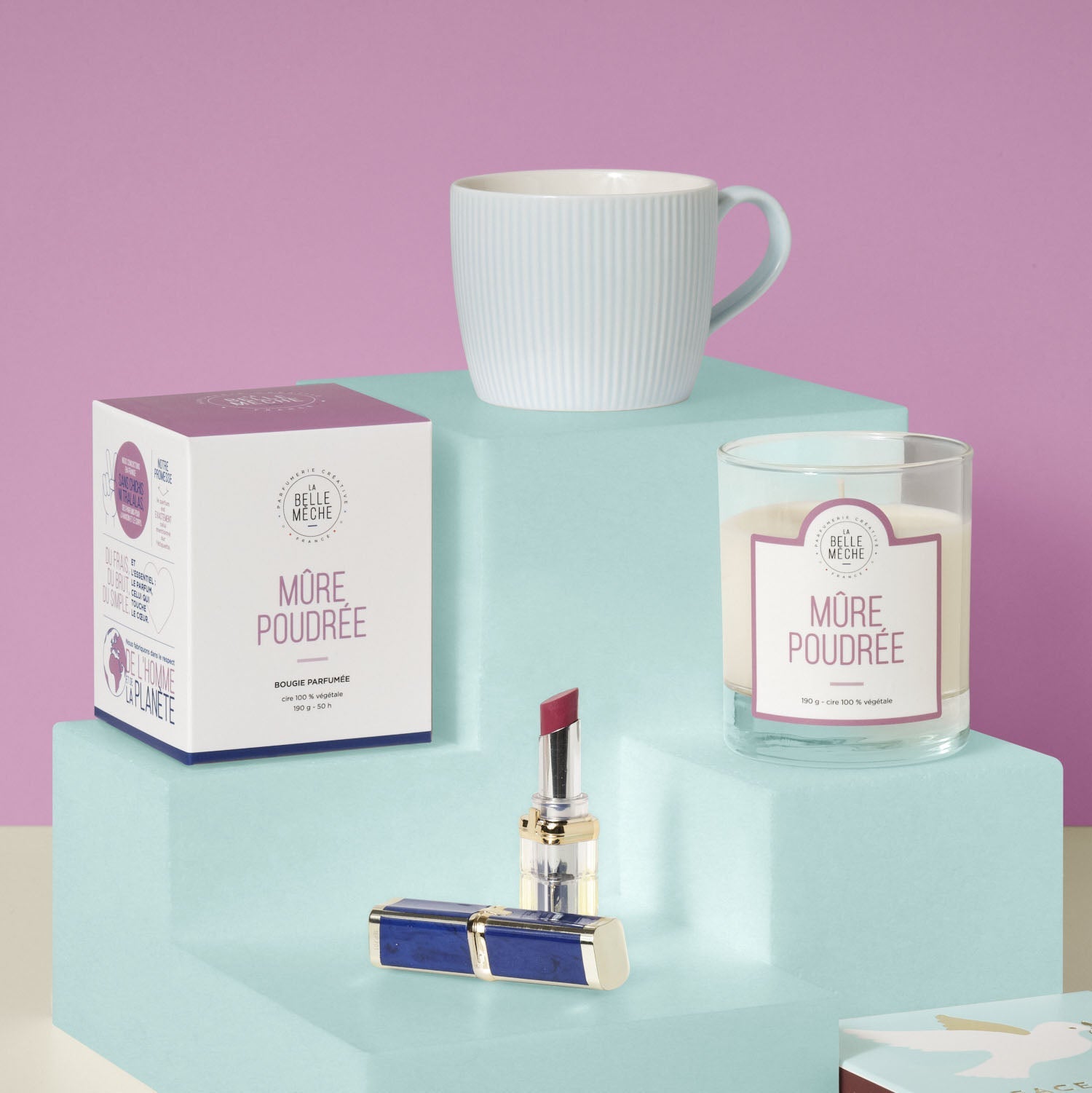 la-belle-m-che-bougie-parfum-e-m-re-poudr-e-190g-50h image 2