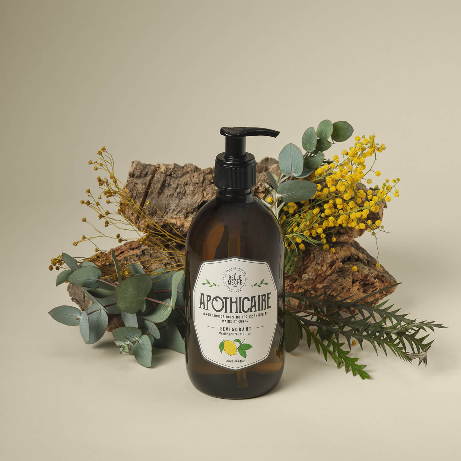 la-belle-m-che-apothicaire-savon-liquide-revigorant-menthe-citron image 1