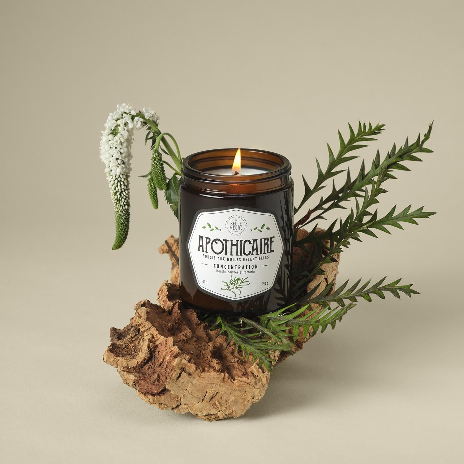 la-belle-m-che-apothicaire-bougie-concentration-menthe-romarin image 1